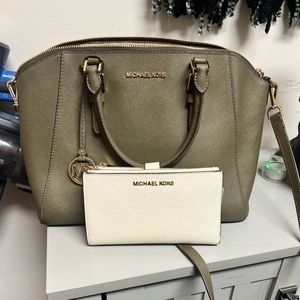 Michael Kors Olive Saffiano Leather